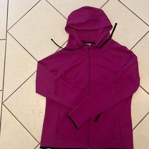 Womens DANSKIN NOW Cotton lightweight hooded jacket. XL (16-18) Purple/Black